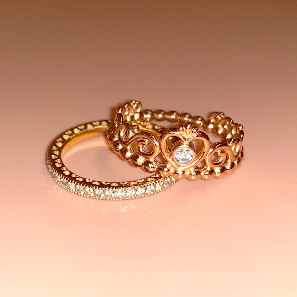 Pandora My Princess Tiara/Sparkles and Hearts Ring